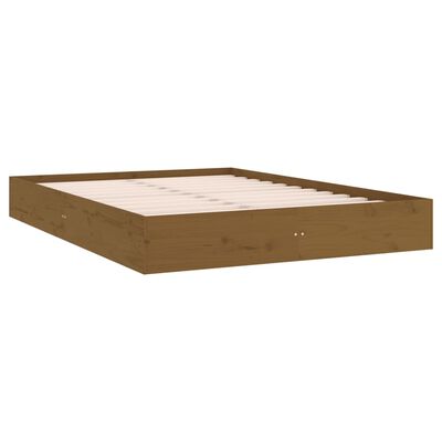 vidaXL Bed Frame without Mattress Honey Brown Solid Wood 120x200 cm