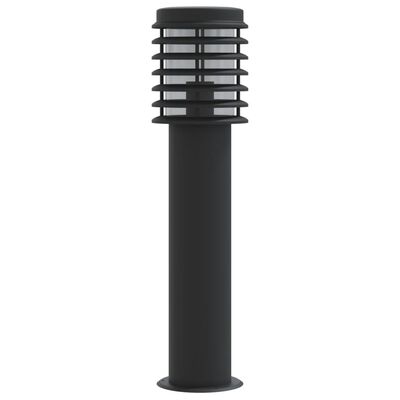 vidaXL Outdoor Floor Lamp Black 60 cm Stainless Steel