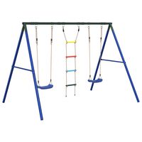 vidaXL Outdoor Swing Set with Swings and Ladder