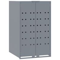 vidaXL Wheelie Bin Storage for Single Bin Grey 69x79x117 cm Steel