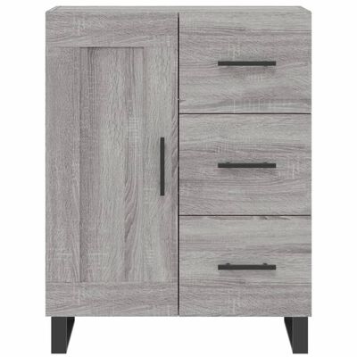 vidaXL Highboard Grey Sonoma 69.5x34x180 cm Engineered Wood