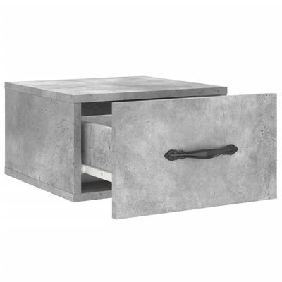 vidaXL Wall-mounted Bedside Cabinets 2 pcs Concrete Grey 35x35x20 cm