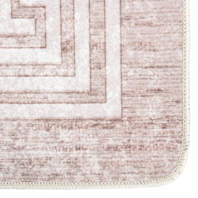 vidaXL Rug Washable Beige 120x170 cm Anti Slip