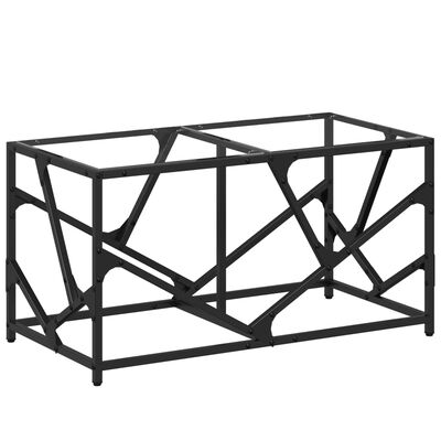 vidaXL Coffee Table with Transparent Glass Top 78.5x40x41 cm Steel