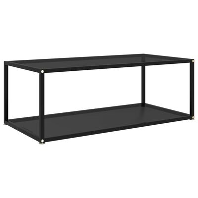 vidaXL Coffee Table Black 100x50x35 cm Tempered Glass