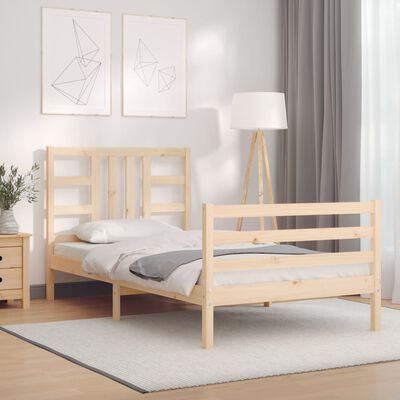 vidaXL Bed Frame without Mattress Single Solid Wood Pine