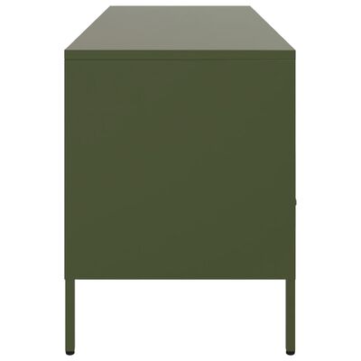 vidaXL TV Cabinet Olive Green 100.5x39x50.5 cm Steel