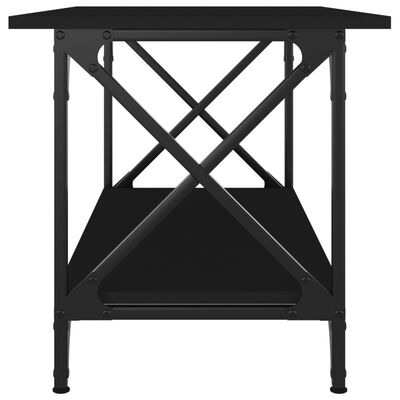 vidaXL Coffee Table Black 80x45x45 cm Engineered Wood and Iron