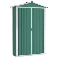 vidaXL Garden Shed Green 116x45x175 cm Galvanised Steel