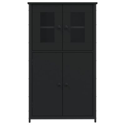 vidaXL Highboard Black 62x32x106.5 cm Engineered Wood