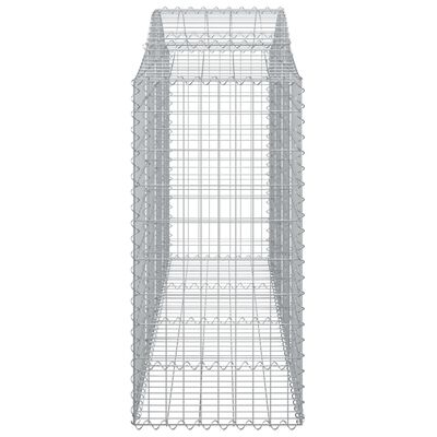 vidaXL Arched Gabion Baskets 9 pcs 200x50x100/120 cm Galvanised Iron