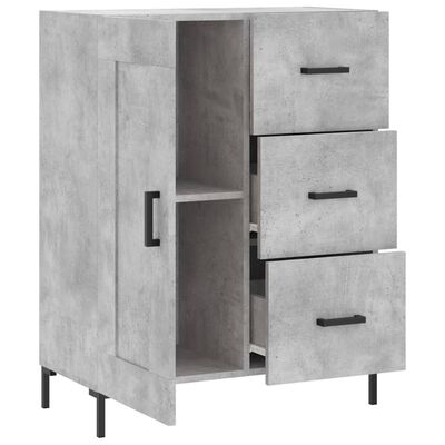 vidaXL Sideboard Concrete Grey 69.5x34x90 cm Engineered Wood