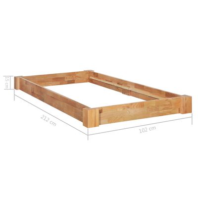 vidaXL Bed Frame without Mattress Solid Oak Wood 90x200 cm