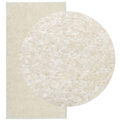 vidaXL Rug ISTAN High Pile Shiny Look Cream 100x200 cm