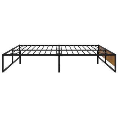 vidaXL Bed Frame without Mattress Black Metal 160x200 cm