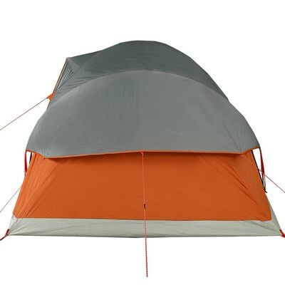 vidaXL Family Tent Dome 9-Person Orange Waterproof