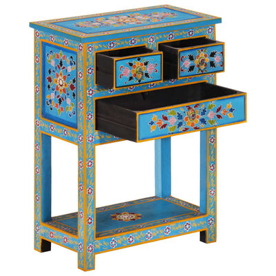 vidaXL Sideboard Turquoise 55x30x76 cm Solid Wood Mango