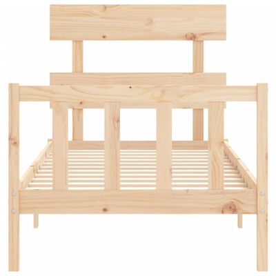 vidaXL Bed Frame without Mattress Single Solid Wood Pine