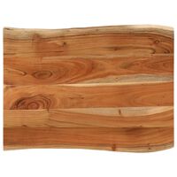 vidaXL Table Top 80x60x3.8 cm Rectangular Solid Wood Acacia Live Edge