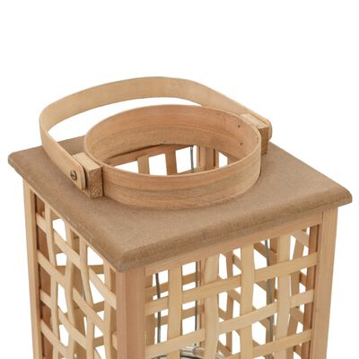 vidaXL Hanging Candle Lantern Holder Bamboo Natural