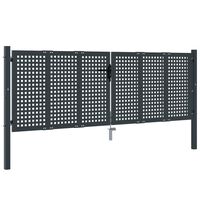 vidaXL Garden Gate Anthracite 300x125 cm Steel