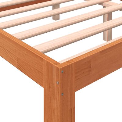 vidaXL Bed Frame without Mattress Wax Brown 160x200 cm Solid Wood Pine