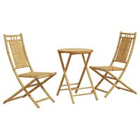 vidaXL 3 Piece Bistro Set Bamboo