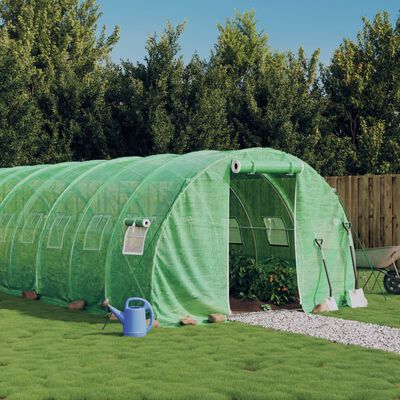 vidaXL Greenhouse with Steel Frame Green 48 m² 16x3x2 m