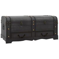 vidaXL Wooden Treasure Chest Large Black