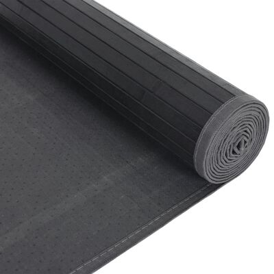 vidaXL Rug Rectangular Black80x1000 cm Bamboo