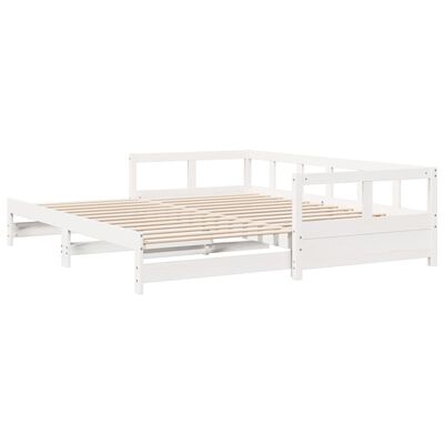 vidaXL Daybed without Mattress White 80x200 cm Solid Wood Pine