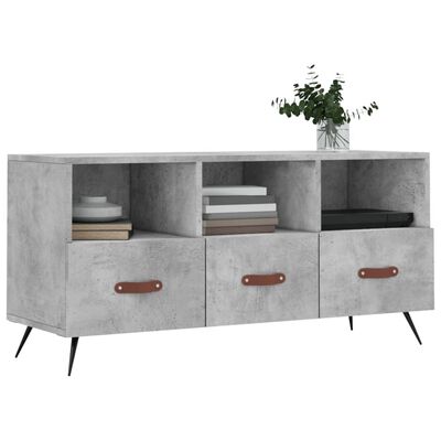 vidaXL TV Cabinet Concrete Grey 102x36x50 cm Engineered Wood