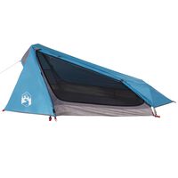 vidaXL Camping Tent Tunnel 1-Person Blue Waterproof