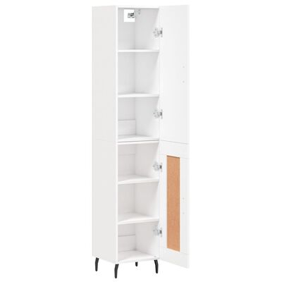 vidaXL Highboard White 34.5x34x180 cm Engineered Wood