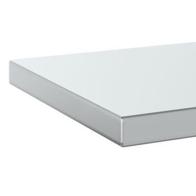 vidaXL Wall Shelves 2 pcs 50x30x3 cm Silver Stainless Steel