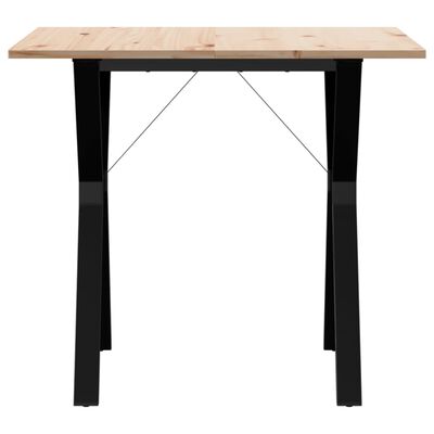 vidaXL Dining Table Y-Frame 90x90x75 cm Solid Wood Pine and Cast Iron