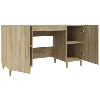 vidaXL Desk Sonoma Oak 140x50x75 cm Engineered Wood