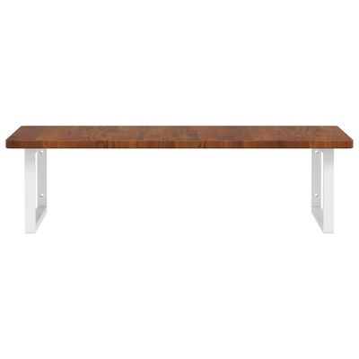 vidaXL Basin Shelf Wall Mounted Steel and Solid Wood Oak