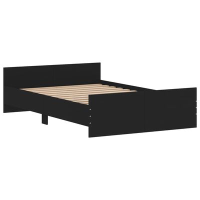 vidaXL Bed Frame without Mattress Black 120x200 cm