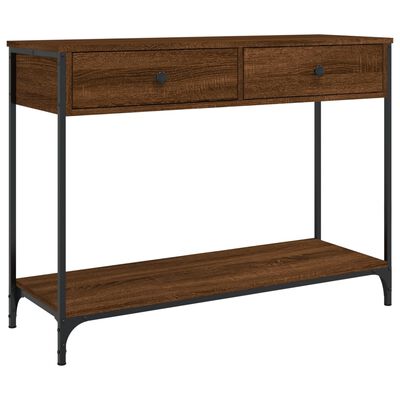 vidaXL Console Table Brown Oak 100x34.5x75 cm Engineered Wood