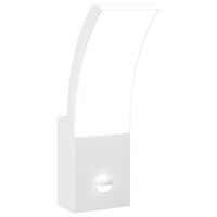 vidaXL Outdoor LED Wall Light with Sensor White Die-cast Aluminium