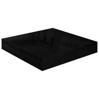 vidaXL Floating Wall Shelf High Gloss Black 23x23.5x3.8 cm MDF