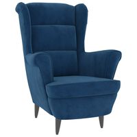 vidaXL Armchair Blue Velvet