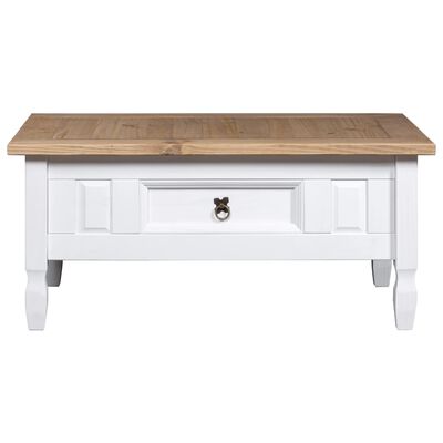 vidaXL Coffee Table Mexican Pine Corona Range White 100x55x44 cm