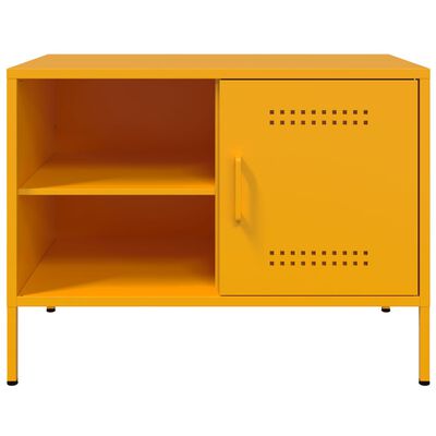 vidaXL TV Cabinet Mustard Yellow 68x39x50.5 cm Steel