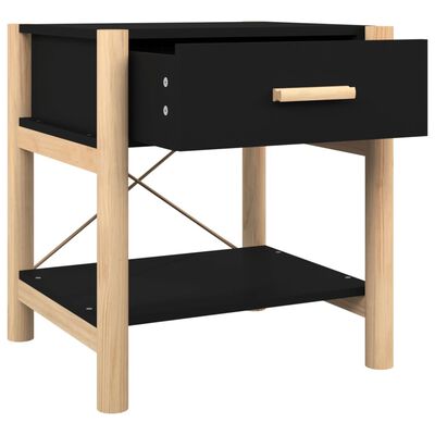 vidaXL Bedside Tables 2pcs Black 42x38x45 cm Engineered Wood