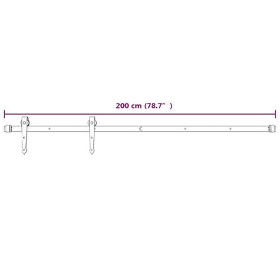 vidaXL Sliding Door with Hardware Set 85x210 cm Solid Wood Pine