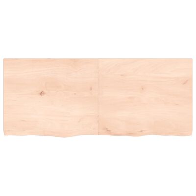 vidaXL Table Top 120x50x(2-4) cm Untreated Solid Wood Oak