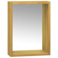 vidaXL Mirror Cabinet 30x10x40 cm Solid Wood Teak