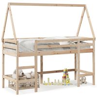 vidaXL Loft Bed with Ladder and Roof without Mattress 80x200 cm